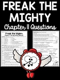 Freak the Mighty Chapter 11 Reading Comprehension Worksheet