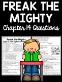 Freak the Mighty Chapter 14 Reading Comprehension Worksheet