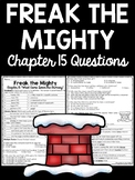 Freak the Mighty Chapter 15 Reading Comprehension Worksheet