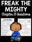 Freak the Mighty Chapter 21 Reading Comprehension Questions