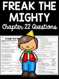 Freak the Mighty Chapter 22 Reading Comprehension Worksheet