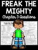 Freak the Mighty Chapter 3 Reading Comprehension Worksheet