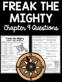 Freak the Mighty Chapter 9 Reading Comprehension Worksheet