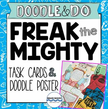 Preview of Freak the Mighty End of the Book Project - Task Cards and Doodle Poster