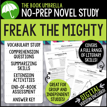 Preview of Freak the Mighty Novel Study { Print & Digital }