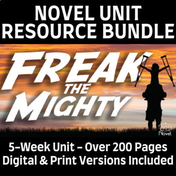 Preview of Freak the Mighty Novel Study Resource BUNDLE - 200 Pages in Print & Digital
