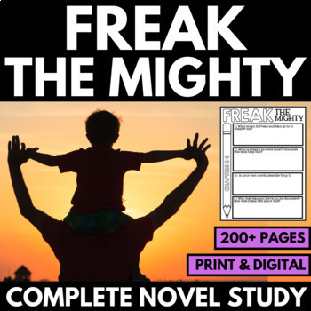 Preview of Freak the Mighty Novel Study Unit Projects & Activities - Lesson Plans - Test