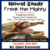 Freak the Mighty Novel Study and Enrichment Project Menu; Plus Digital Option
