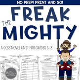 Freak the Mighty Novel Unit Common Core Aligned