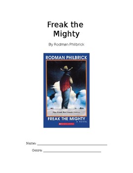 Preview of Freak the Mighty Novel Unit / Study Guide / Questions