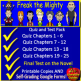 Freak the Mighty Chapter Quizzes and Test - Printable Copi