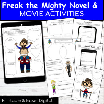 Preview of Freak the Mighty by Rodman Philbrick Novel Study & Movie The Mighty Activities