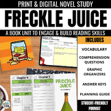 Freckle Juice Novel Study Activity: Daily Comprehension Qu