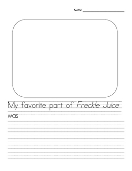 freckle juice book report