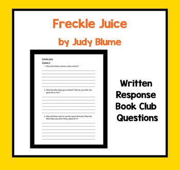 Judy Blume Worksheets Teaching Resources Teachers Pay Teachers