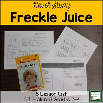 Preview of Freckle Juice Novel Study