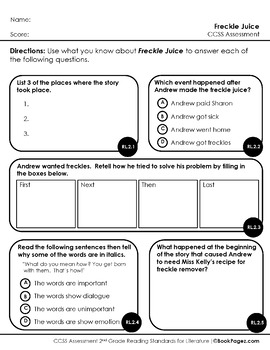 Freckle Juice Lesson Plan Book Club Format Conflict Resolution Ccss