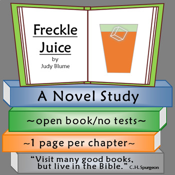 Preview of Freckle Juice Novel Study