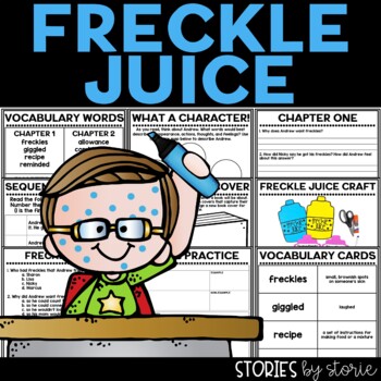 Preview of Freckle Juice Printable and Digital Activities Writing Craft