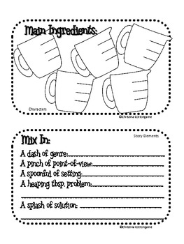 Freckle Juice Story Elements Recipe Book by Christina Cottongame