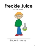 Freckle Juice Unit Study (Chapter questions and activities)