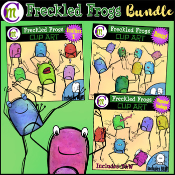 Preview of Freckled Frogs Clipart BUNDLE