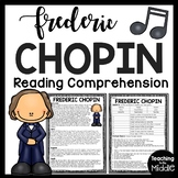 Composer Frederic Chopin Biography Reading Comprehension W