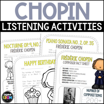 Preview of Frederic Chopin Composer Study | Classical Music Activities