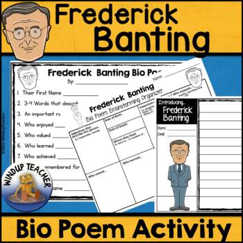 Preview of Frederick Banting Biography Poem Activity and Writing Paper