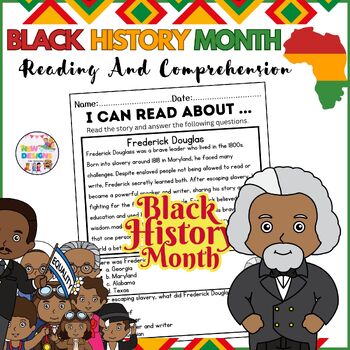 Preview of Frederick Douglas / Reading and Comprehension / Black History Month