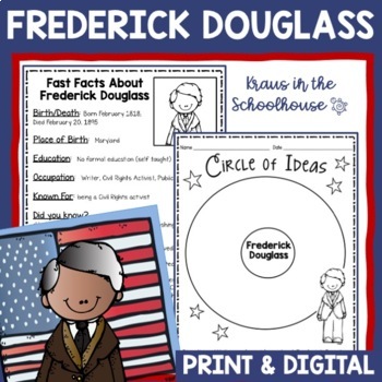 Preview of Frederick Douglass Biography Activities | Easel Activity Distance Learning