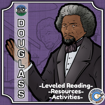 Preview of Frederick Douglass Biography - Reading, Digital INB, Slides & Activities