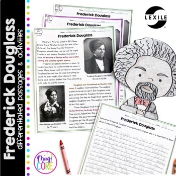 Preview of Frederick Douglass Differentiated Reading and Writing Activities