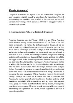 frederick douglass essay outline