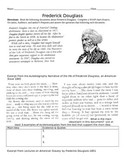 Frederick Douglass Primary Readings-Common Core