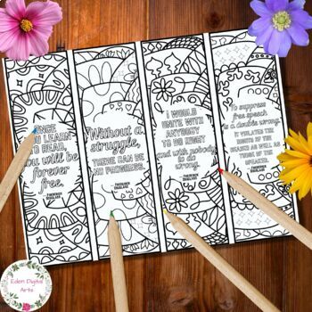 Frederick Douglass Quotes Coloring Bookmarks Cards Black History ...