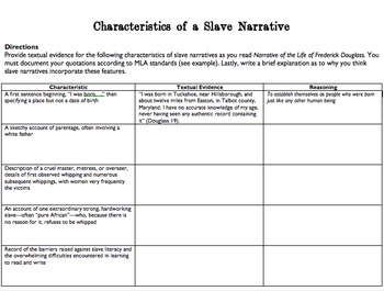 Slave Narratives Worksheets Teaching Resources Tpt