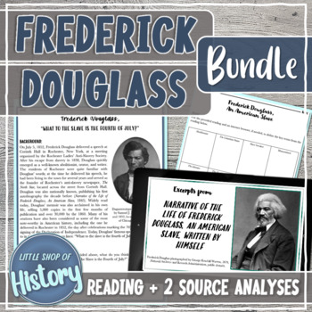 Preview of Frederick Douglass US History Bundle | Reading and Primary Source Analyses