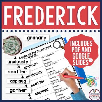 Preview of Frederick by Leo Lionni Reading and Writing Activities in Digital and PDF