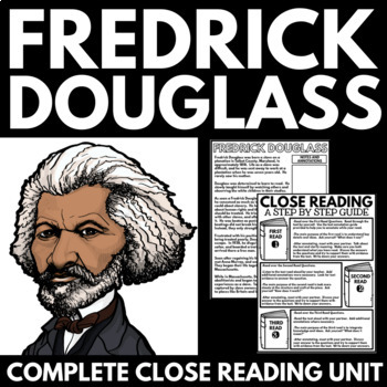 Preview of Fredrick Douglass Close Reading Activity - Black History Month Projects