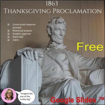 Preview of Free 1863 Thanksgiving Proclamation Analysis