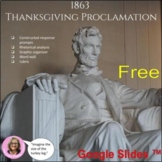 Free 1863 Thanksgiving Proclamation Analysis