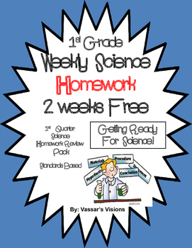 Preview of Free 1st Grade Science Daily Review Pack Preview