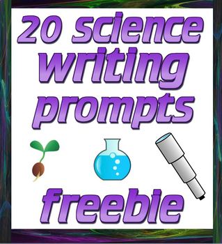 Preview of Free!  20 full color science writing prompts