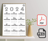 Free 2024 Yearly Calendar Printable