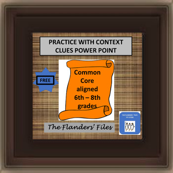 Preview of FREE PRACTICE WITH CONTEXT CLUES POWER POINT