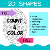 Free 2D Shapes Count & Color