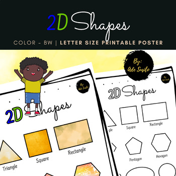 Preview of Free - 2D Shapes Poster {A4 Printable PDF}