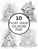 Free 3 sample Of Realistic Fairy House Coloring Pages For 