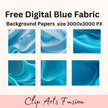 Preview of Free 9 Digital Blue Fabric Background Papers